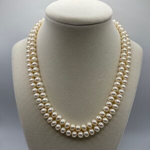 Double strand Cultured Pearls with Gold Filled Clasp